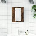 vidaXL LED zrkadlová skrinka dymový dub 40x12x45 cm kompozitné drevo