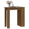 vidaXL Barový stôl+regál, hnedý dub 102x50x103,5 cm, kompozitné drevo