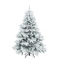vidaXL Umelý vianočný stromček s 150 LED-i Biela 150 cm PE a PVC