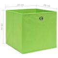 vidaXL Úložné boxy 4 ks, netkaná textília 28x28x28 cm, zelené