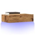 vidaXL TV skrinka s LED svetlami staré drevo 60x35x15,5 cm