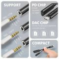 AXAGON ADA-HCPD, USB-C na 3.5mm jack - Hi-Res DAC audio adaptér, 384kHz/32bit, stereo, PD 60W 3A Adaptér, zvuková karta, USB-C 2.0 na 3,5mm jack + USB-C, DAC prevodník, 384kHz/32bit, 10cm, PD 60W, čierny