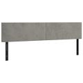 vidaXL Čelá postele 2 ks bledosivé 100x5x78/88 cm zamat