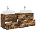 vidaXL Set kabinetov do kúpeľne 3 ks Dymový dub 49,5 x 41 x 62,5 cm