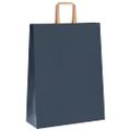 vidaXL Papierové tašky 50 ks s rúčkami, modré, 32x12x42 cm