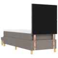 vidaXL Posteľ s pružinovým rámom Sivohnedá 200 x 80 cm látka