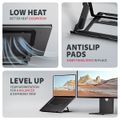 AXAGON STND-LAB hliníkový stojan na notebook 10"-17.3" nastavitelná výška, černý AXAGON stojan pro notebooky a tablety 10" - 17,3" / STND-LAG /  8 pozic / cerný
