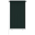 vidaXL Vonkajšia zatemňovacia roleta 85 (Š) x 140 (V) cm tmavozelená HDPE