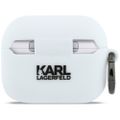 Karl Lagerfeld Silikónové Karl Head 3D puzdro pre AirPods Pro 3 biela