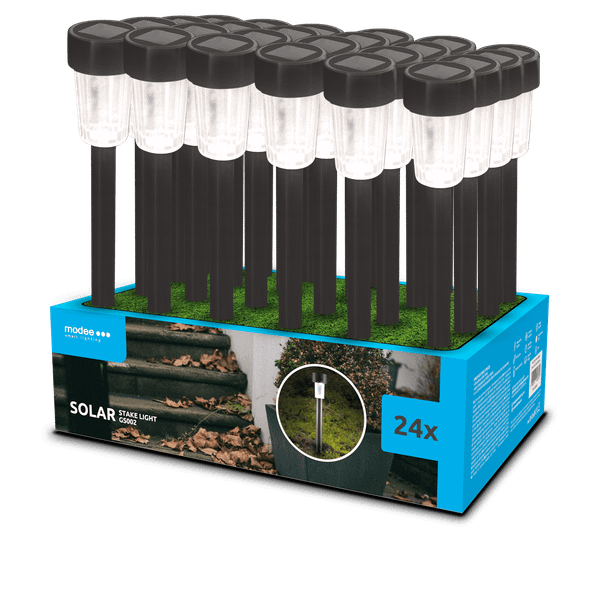 Modee záhradná solárna LED lampa GS002 31 cm HB 40 mAh 24ks (ML-GS002)