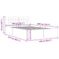 vidaXL Hydraulický posteľný rám+úložný priestor, látka 140x200 cm