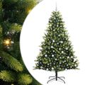 vidaXL Umelý skladací vianočný stromček 300 LED diód Zelená 180 cm