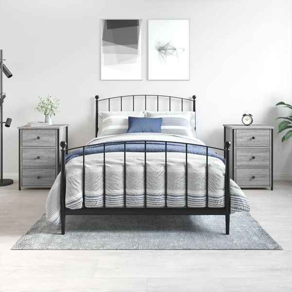 vidaXL Nočné stolíky 2 ks sivé sonoma 40x36x60 cm kompozitné drevo