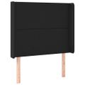 vidaXL Čelo postele so záhybmi čierne 83x16x118/128 cm umelá koža