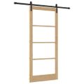 vidaXL Posuvné dvere ORKDAL Prírodná a čierna 93 x 211 cm