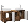 vidaXL Set kabinetov do kúpeľne 3 ks Staré drevo 49,5 x 41 x 63 cm