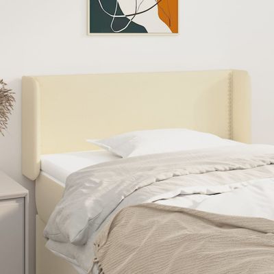 vidaXL Čelo postele so záhybmi krémový 103x16x78/88 cm umelá koža