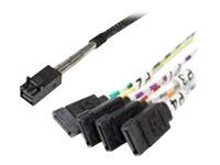 Kábel SATA/SAS - priamy - 4 linky - SATA (F) do 4 x Mini SAS HD (SFF-8643) (M) - 45 cm - priamy konektor