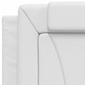vidaXL Posteľ Viana s matracom biela 90x200 cm umelá koža