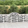 vidaXL Oblúkové gabionové koše 12 ks 200x50x80/100 cm pozink. železo