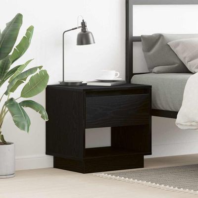 vidaXL Nočný stolík Čierny dub 45 x 34 x 44 cm Kompozitné drevo