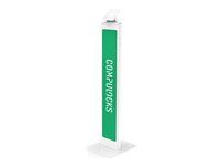 Stojan - pre tabletový kryt - brandable - kov - biela - veľkosť obrazovky: až 24" - podlahové prevedenie - s Lighting Kit