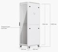 Ubiquiti UniFi 42U Rack Cabinet 800 Glass - Stojanový rozvaděč, výška 42U, ventilátory, prosklené dveře Serverový rack, 42U, 800 mm, prosklené dvere, vestavené ventilátory, nosnost 800 kg, zámky, bílý
