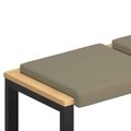 vidaXL Vankúš na lavičku 2 ks Textúrovaná zamat Khaki Hĺbka 35 cm