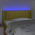 vidaXL Čelo postele s LED zelené 103x16x78/88 cm látka
