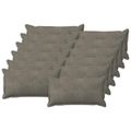 vidaXL Poťah na podložku 12 pcs HOUTEN Svetlosivá 40 x 80 cm Zamat