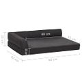 vidaXL Ergonomický matrac pre psa 60x42 cm ľanový vzhľad flís čierny