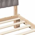 vidaXL Rám postele s čalúneným čelom Hnedá 200 x 200 cm