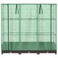 vidaXL Záhon s krytom na skleník ratanový vzhľad 120x40x123 cm
