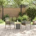 vidaXL Záhradný bistro set 3 ks Sivá polyratan