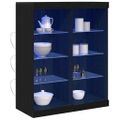 vidaXL LED komoda Čierny dub 81 x 37 x 100 cm Kompozitné drevo