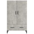 vidaXL Komoda betónovo sivá 70x31x115 cm spracované drevo