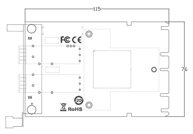 XtendLan OCP sieťová karta, 2x 10Gbps SFP+, Intel 82599, Mezzanine Sieťová karta, PCI-E x8, 10Gbps, 2x SFP+, OCP 3.0, Intel 82599, Mezzanine