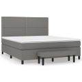vidaXL Boxspring posteľ s matracom tmavosivá 160x200 cm látka