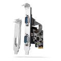 AXAGON PCEA-S2N, PCIe řadič - 2x sériový port (RS232) 250 kbps, vč. LP Radic, PCIe x1, 2x sériový port, 250kb/s, vcetne low profile záslepky