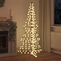 vidaXL Vianočný stromček 240 LED Teplá biela 180 cm Ratan