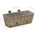 vidaXL Balkónové kvetináče 2 ks 40 cm prútené s PE vyložením