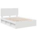 vidaXL Rám postele Biela 140 x 190 cm Masívne borovicové drevo
