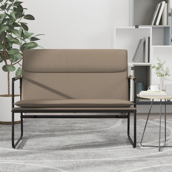 vidaXL Lavička kapučínová 100x64x80 cm umelá koža