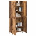 vidaXL Highboard 2 ks Staré drevo 69,5 x 34 x 180 cm Kompozitné drevo