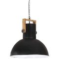 vidaXL Industriálna závesná lampa 25 W čierna mangovník 52 cm okrúhla E27