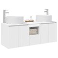 vidaXL Set kabinetov do kúpeľne 3 ks Biela 49,5 x 44,5 x 65,5 cm