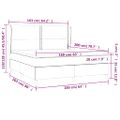 vidaXL Posteľný rám boxspring s matracom tmavosivý 160x200 cm zamat