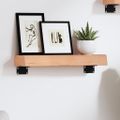 vidaXL Nástenná polica bledohnedá 40x10x6 cm ošetrený dubový masív