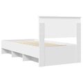 vidaXL Rám postele s čelnou doskou Biela 80 x 200 cm Kompozitné drevo