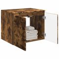 vidaXL Závesná kúpeľňová skriňa Dymový dub 62,5 x 44,5 x 50 cm